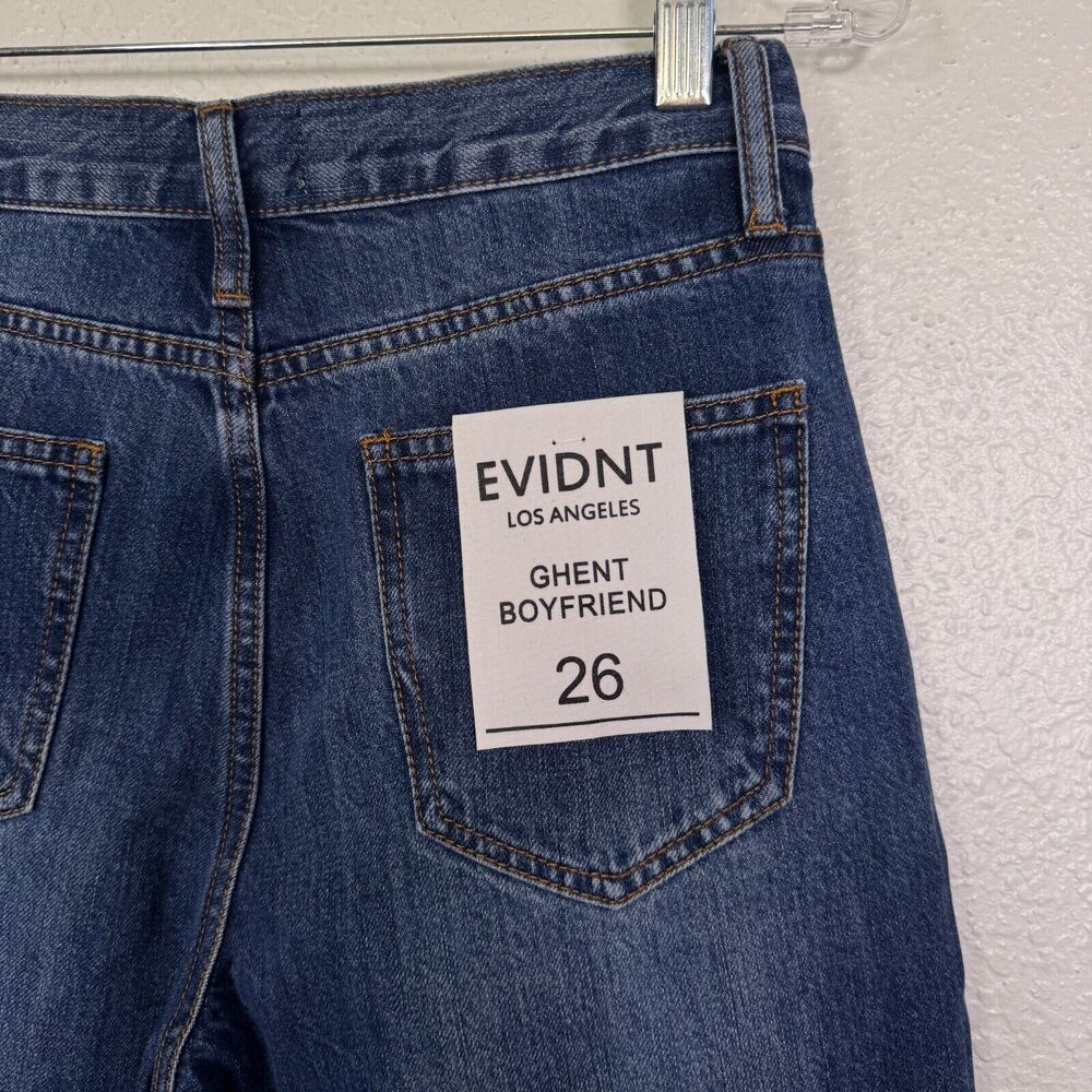Evident Anthropologie Jeans Womens 26 Ghent Boyfriend Crop Selvedge Los Angeles - Picture 5 of 11